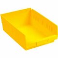 Akro-Mils Shelf Storage Bin, Plastic, 6 PK 30184YELLO